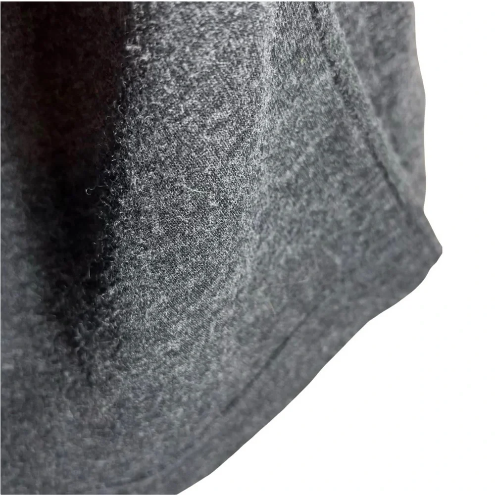 Madewell Slate Charcoal Gray Knit Popover Deep Plunging V-Neck Sweater Size M